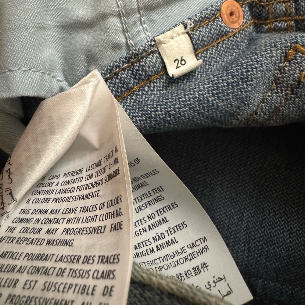Gucci Guccy Denim Jeans with Green Logo and Red Patch size 26 - Picture 9 of 10